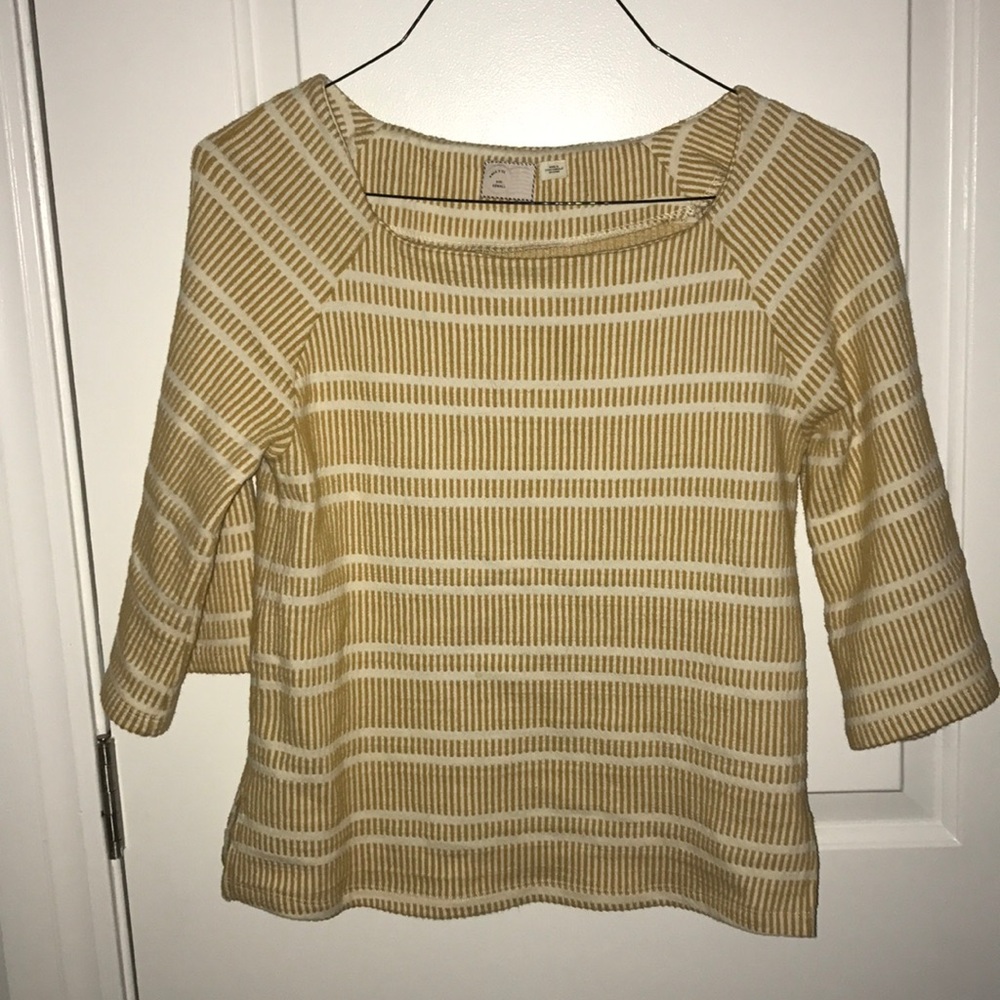 Anthro yellow blouse